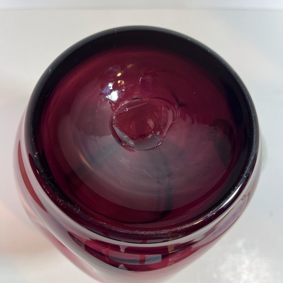 Vintage Amethyst Blown Bischoff Art Glass Pitcher - Picture 8 of 9